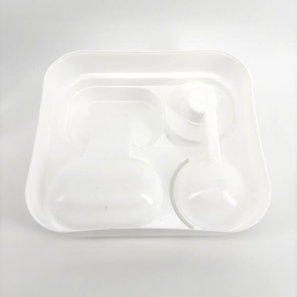 Small Cat Feeding Station with Food & Water Dispenser - Easy Clean Pet Feeder - Picture 7 of 8